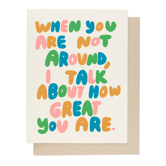 I Talk About You Card