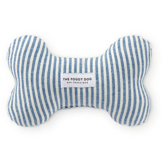 Lake Blue Stripe Dog Squeaky Toy