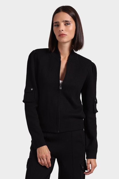 Cotton Cashmere Bomber Jacket