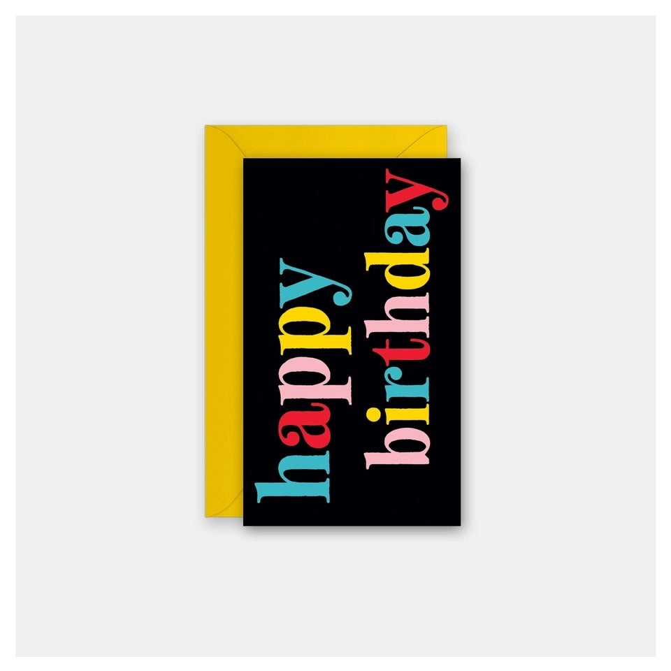 Happy Birthday Serif Gift Enclosure Card
