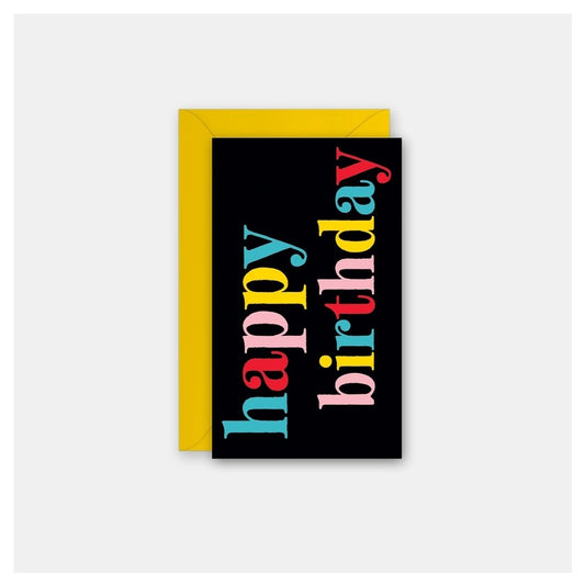 Happy Birthday Serif Gift Enclosure Card