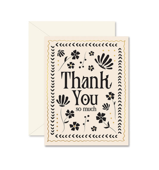 Mosaic Floral Thank You Card