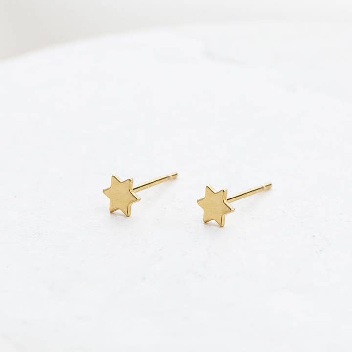 Tiny Star of David Earrings