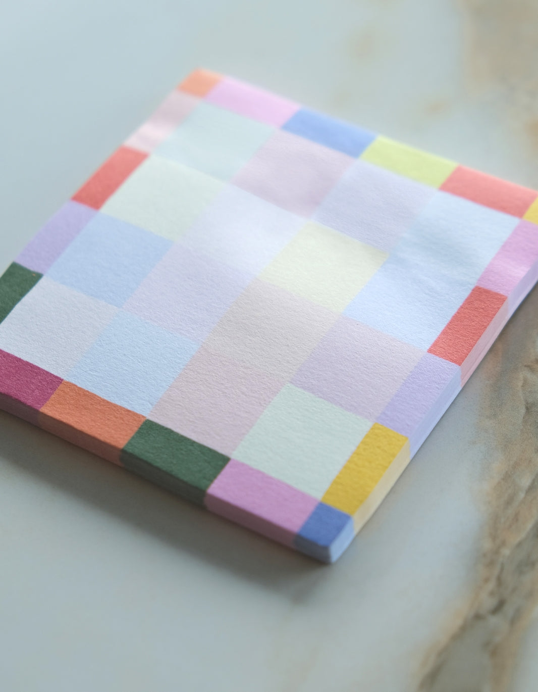 Rainbow Checks Sticky Notepad