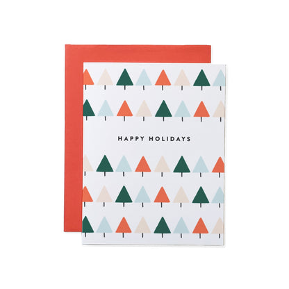 Happy Holidays Geo Tree Boxed Card Set