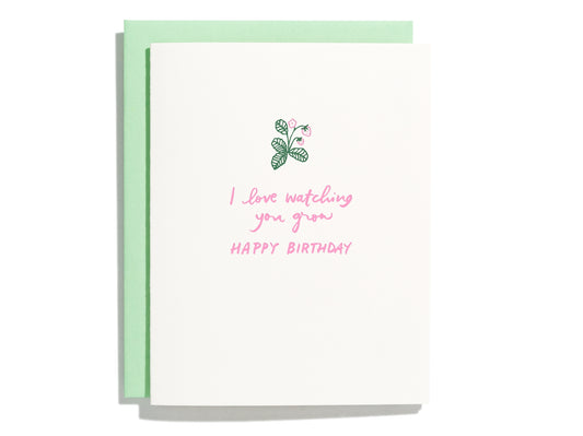 Watching You Grow Birthday Greeting Card