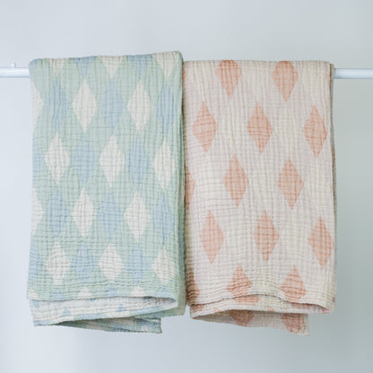 Muslin Diamond Baby Blanket