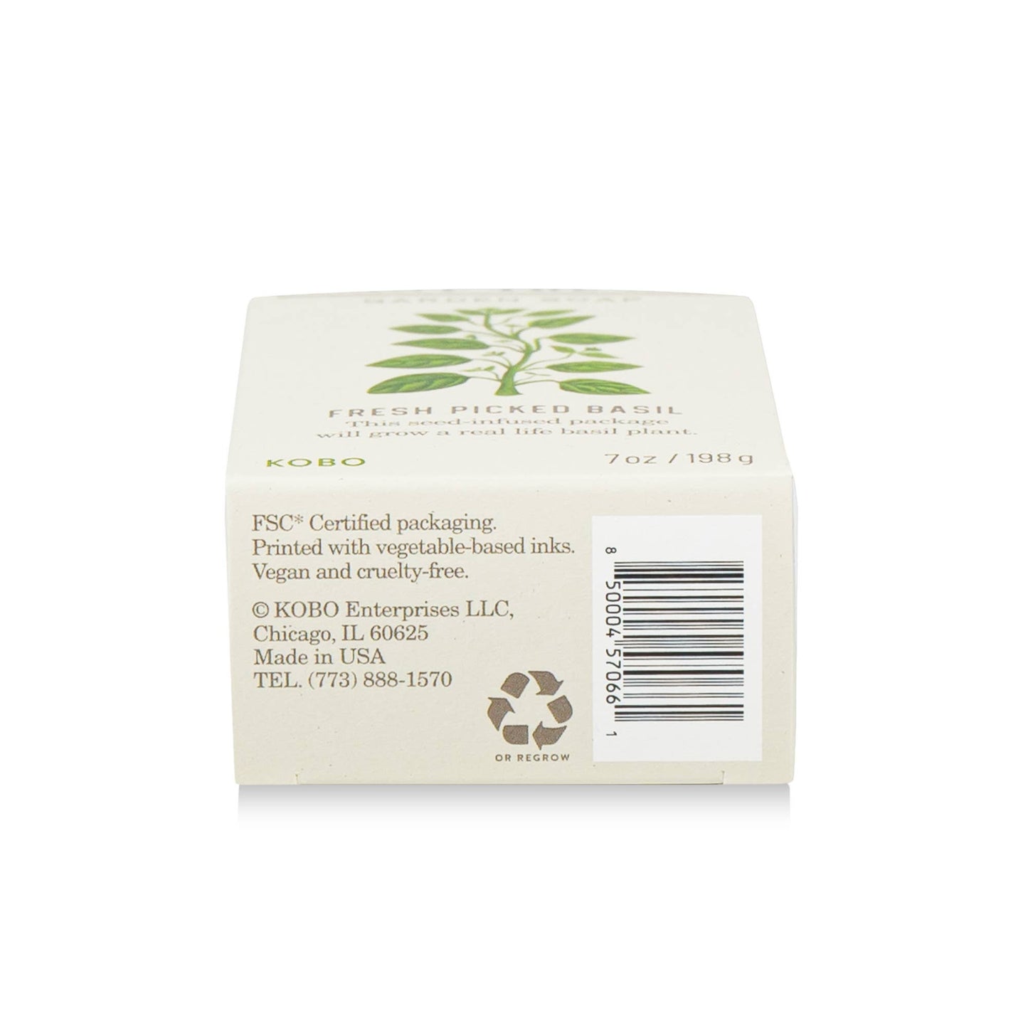 Fresh Picked Basil - Plant the Box Bar Soap - 7 oz