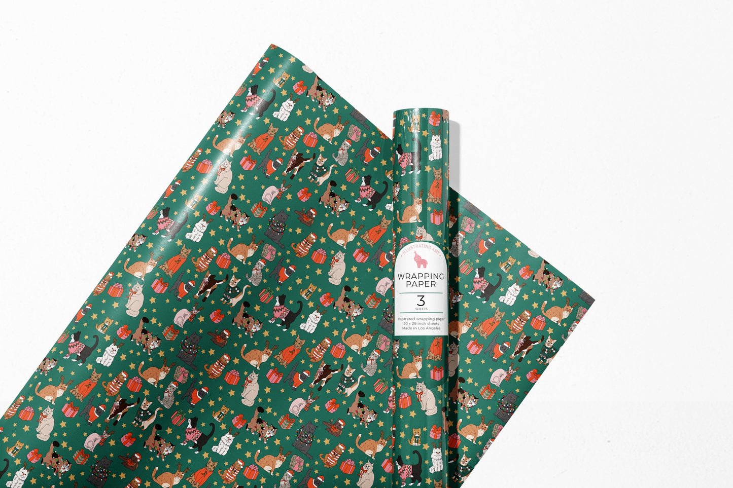 Holiday Cats Gift Wrap