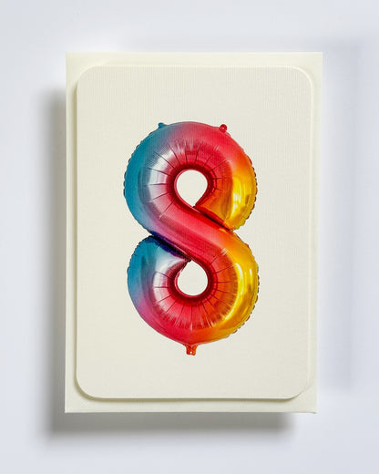 Birthday Balloon No. 8 Card
