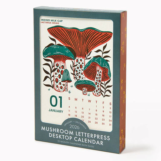 2026 Mushroom Desk Calendar