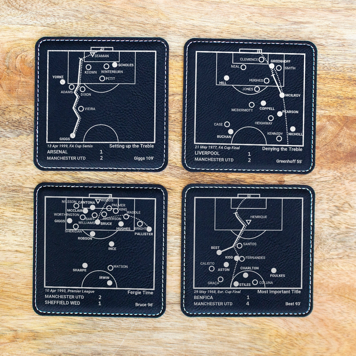 Manchester United Greatest Plays Coasters
