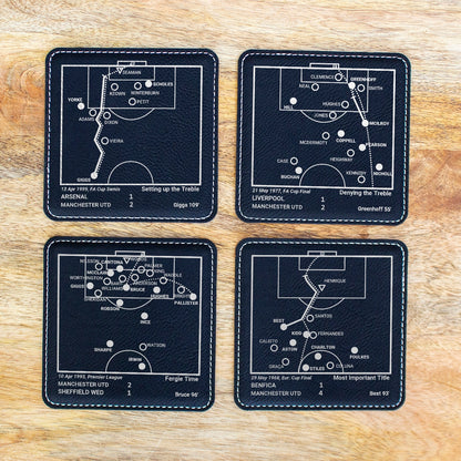 Manchester United Greatest Plays Coasters