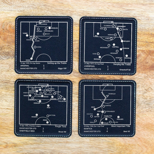 Manchester United Greatest Plays Coasters