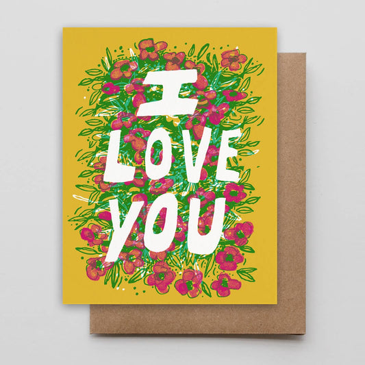 Flower Power I Love You Card