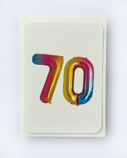Birthday Balloon No. 70 Card