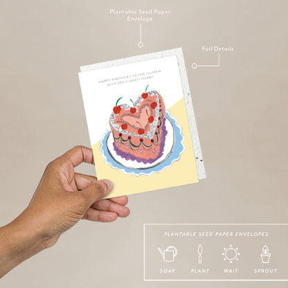 Plantable Card - Heart Shaped Cake