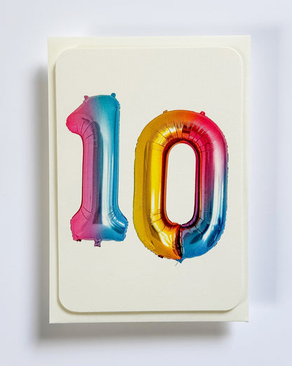 Birthday Balloon No. 10 Card