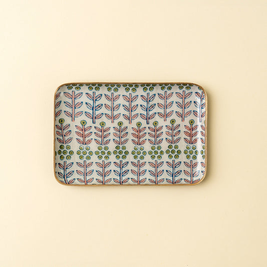 Floria Decorative Enameled Tray