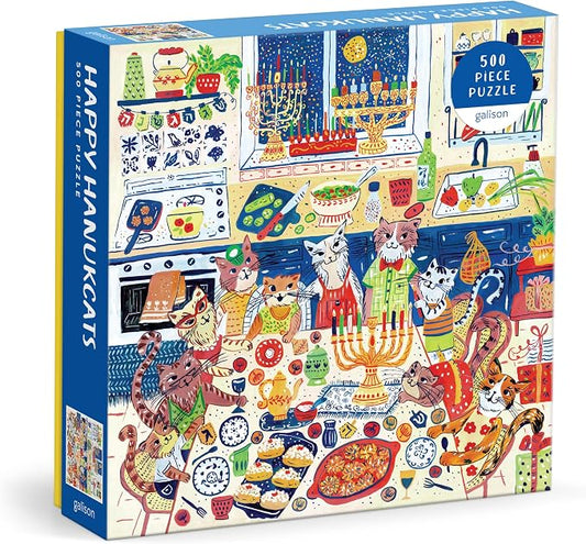 Happy Hanukcats 500-Piece Puzzle