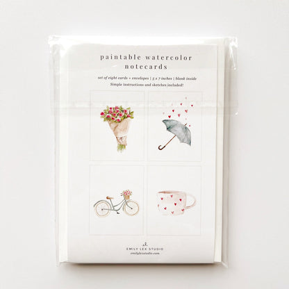 Love Sweet Love Paintable Notecards