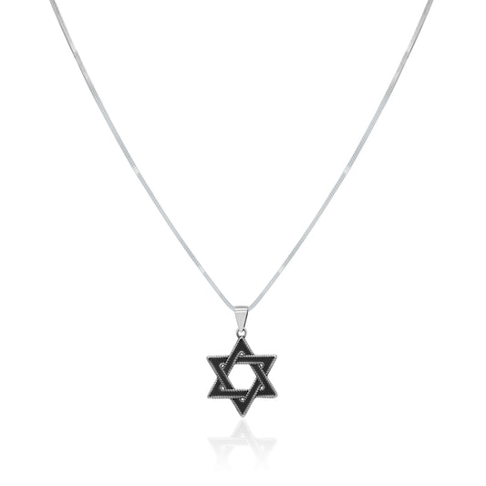 Jewish Star Necklace for Men
