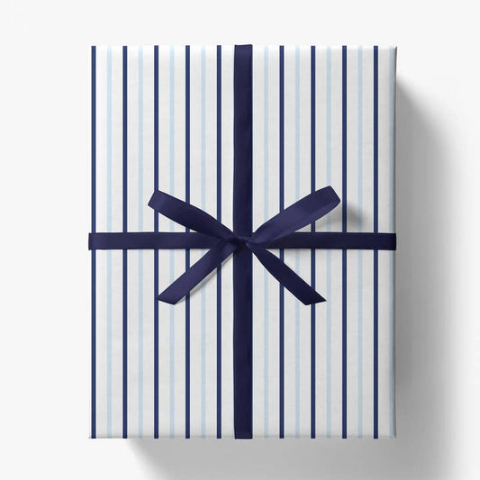 Blue and White Stripe Gift Wrap