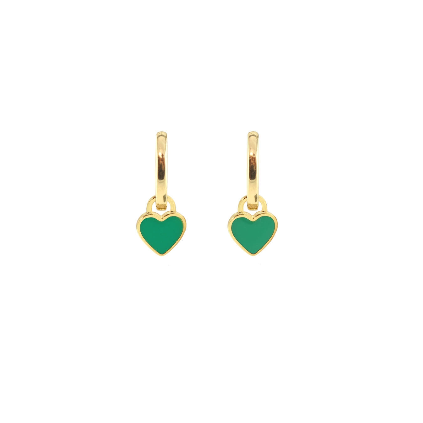 Huggie Hoop Heart Earrings