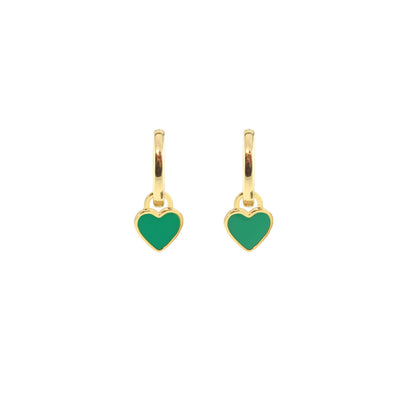 Huggie Hoop Heart Earrings