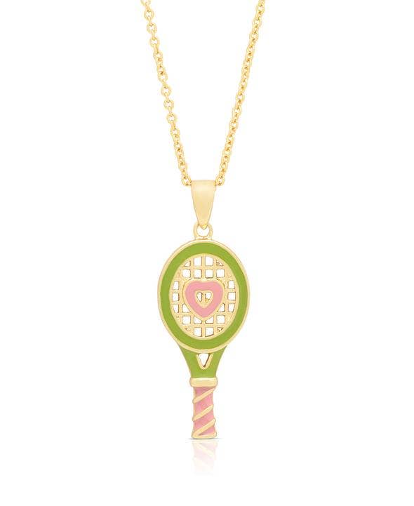 Tennis Racket Pendant Necklace