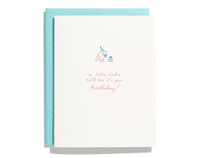 Little Birdie Birthday Greeting Card