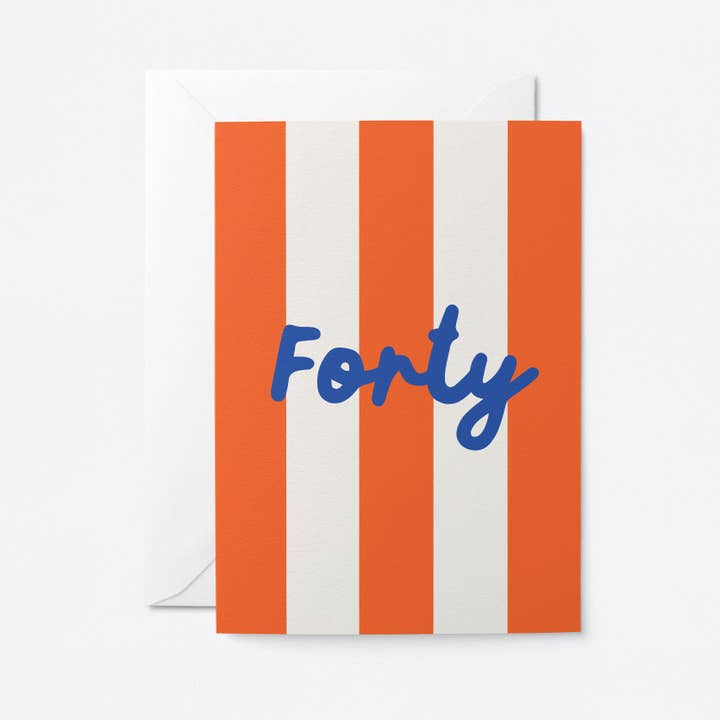 Forty Milestone Birthday Card