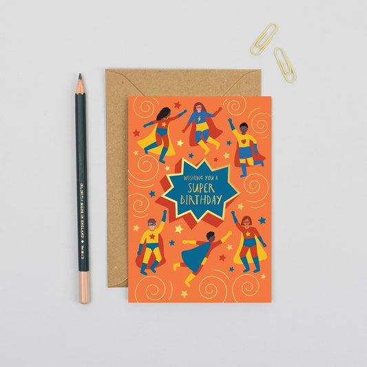 Superheroes Birthday Card