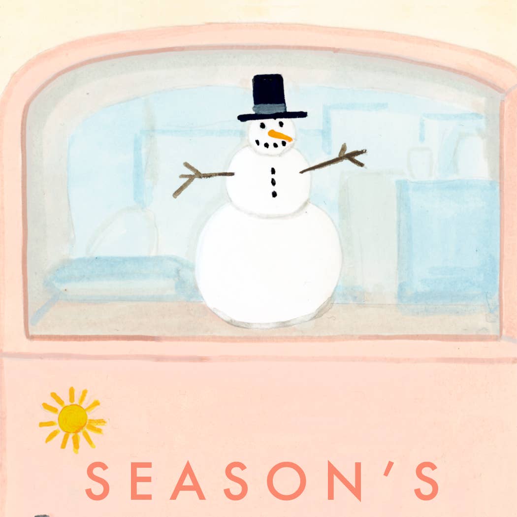 Refrigerator Snowman Card