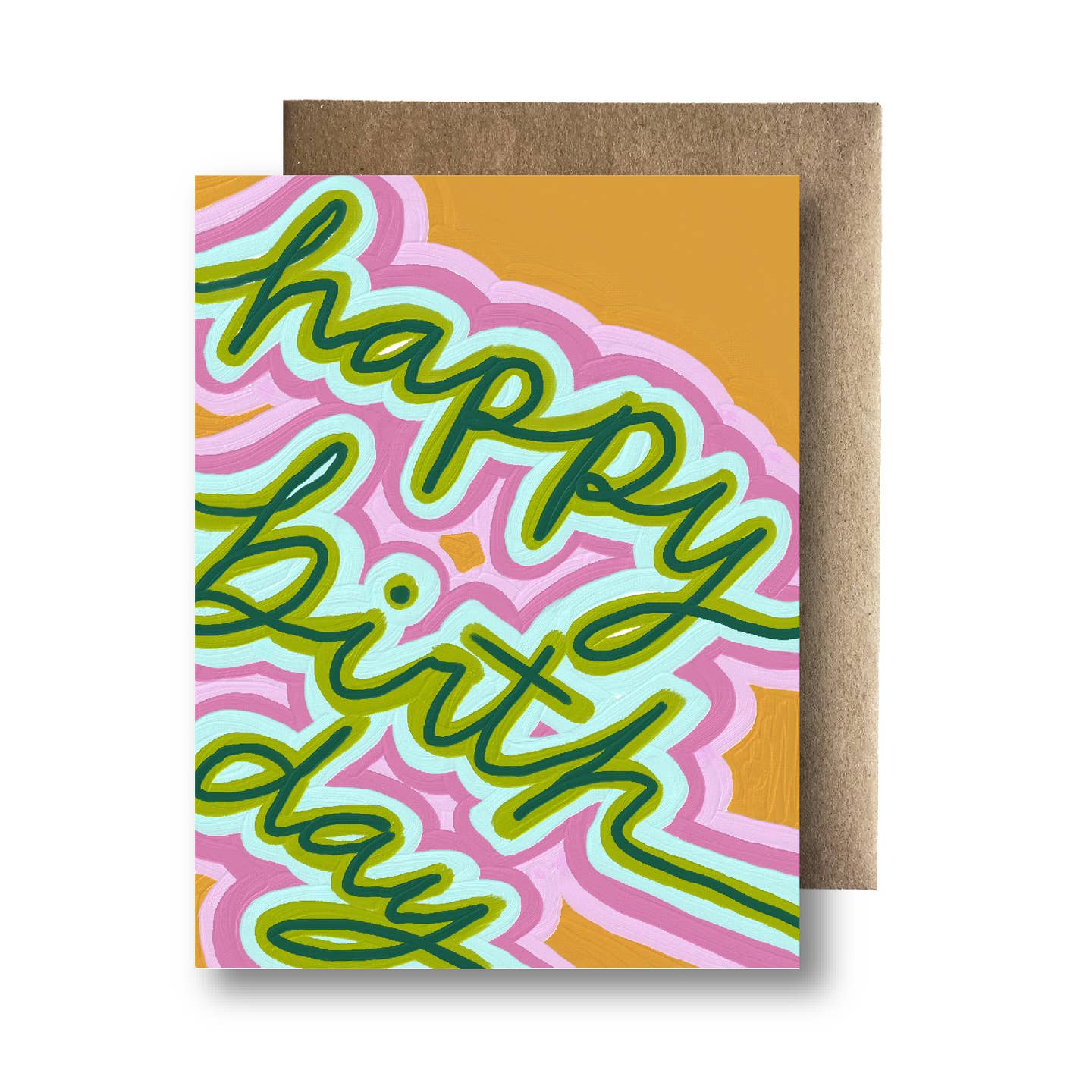 HBD Bright Orange Card