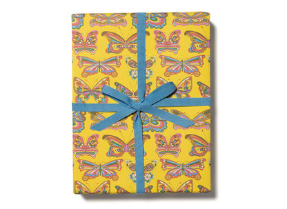 Psychedelic Butterfly Wrapping Paper Roll