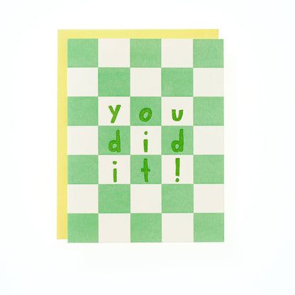 You Did It Checker Greeting Card
