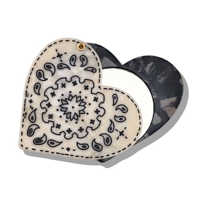 Paisley Heart Compact Mirror