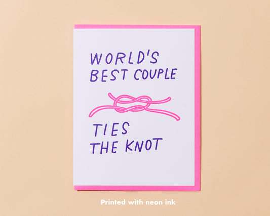 Ties the Knot Wedding Card