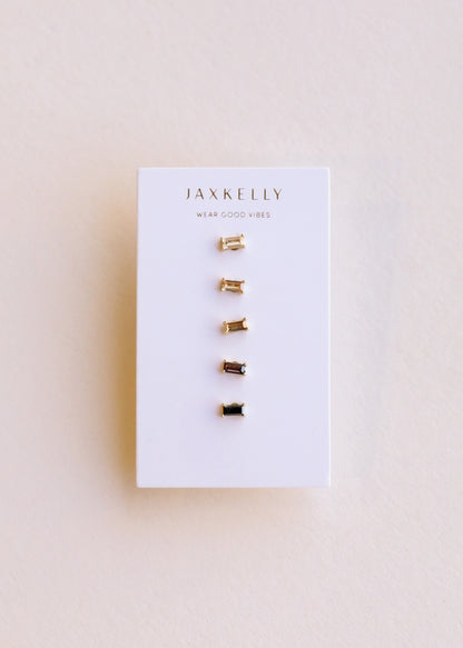 Baguette Studs - Set of 5 - Ombre