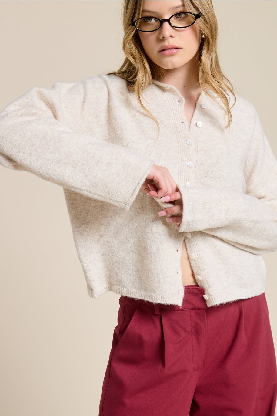 Essential Button Down Cardigan
