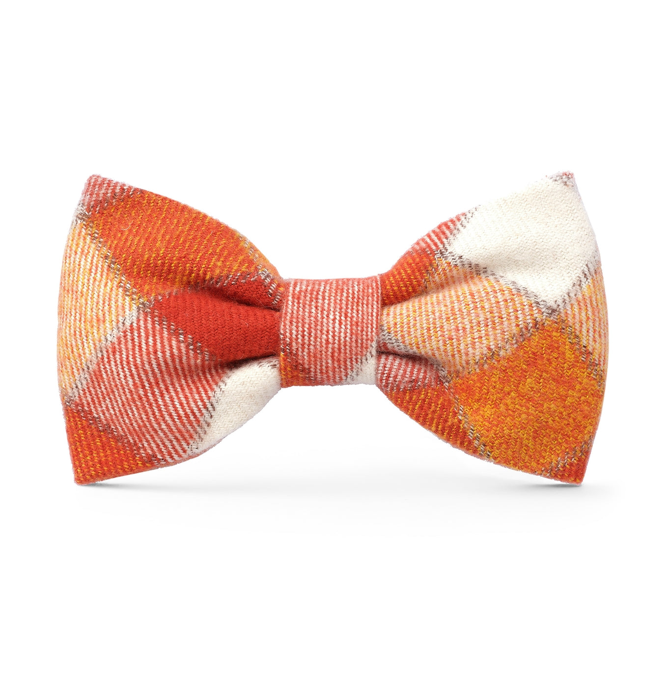 Pumpkin Spice Plaid Dog Bow Tie
