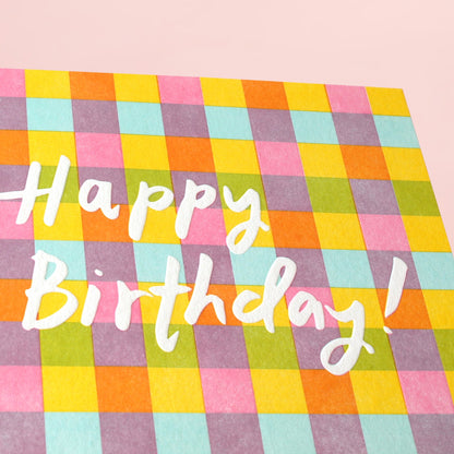 Plaid Birthday Greeting Card
