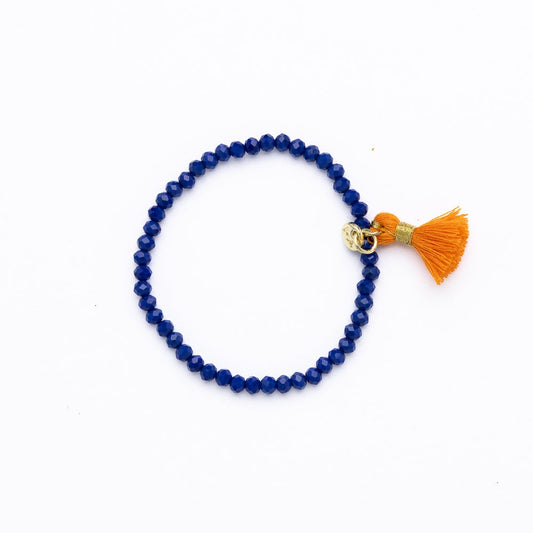 Game Day Stretch Bracelet with Tassel