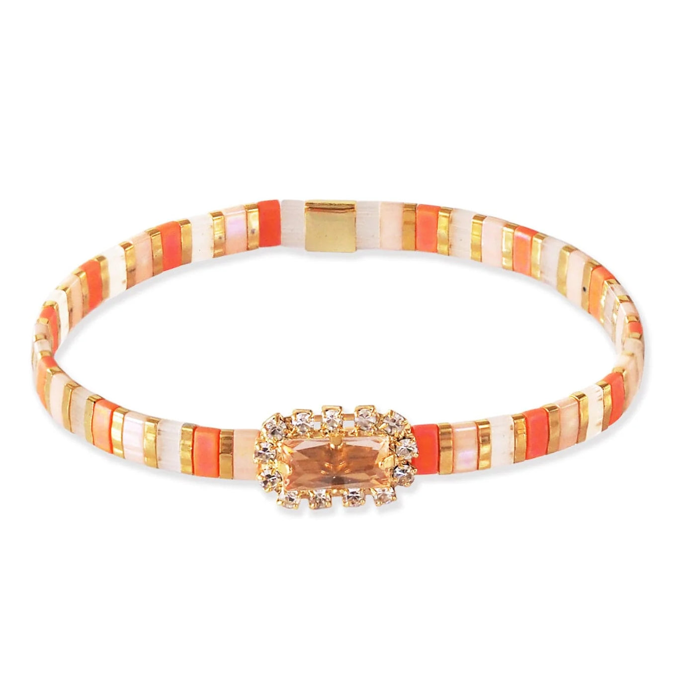 Tila Bracelet with Emerald Cut Stone