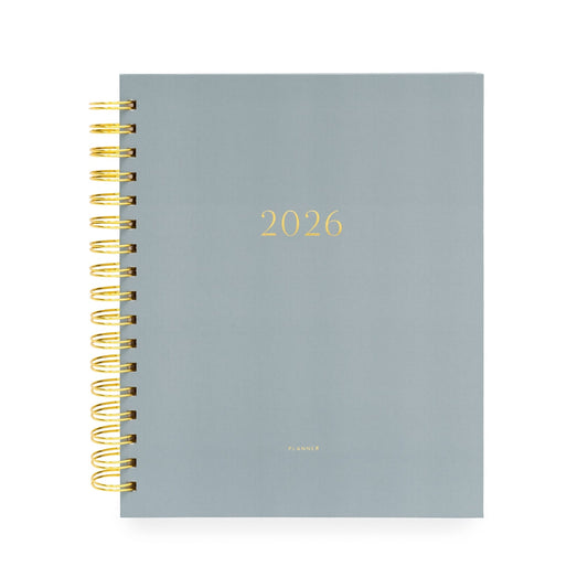 2026 Dusty Blue Spiral Planner