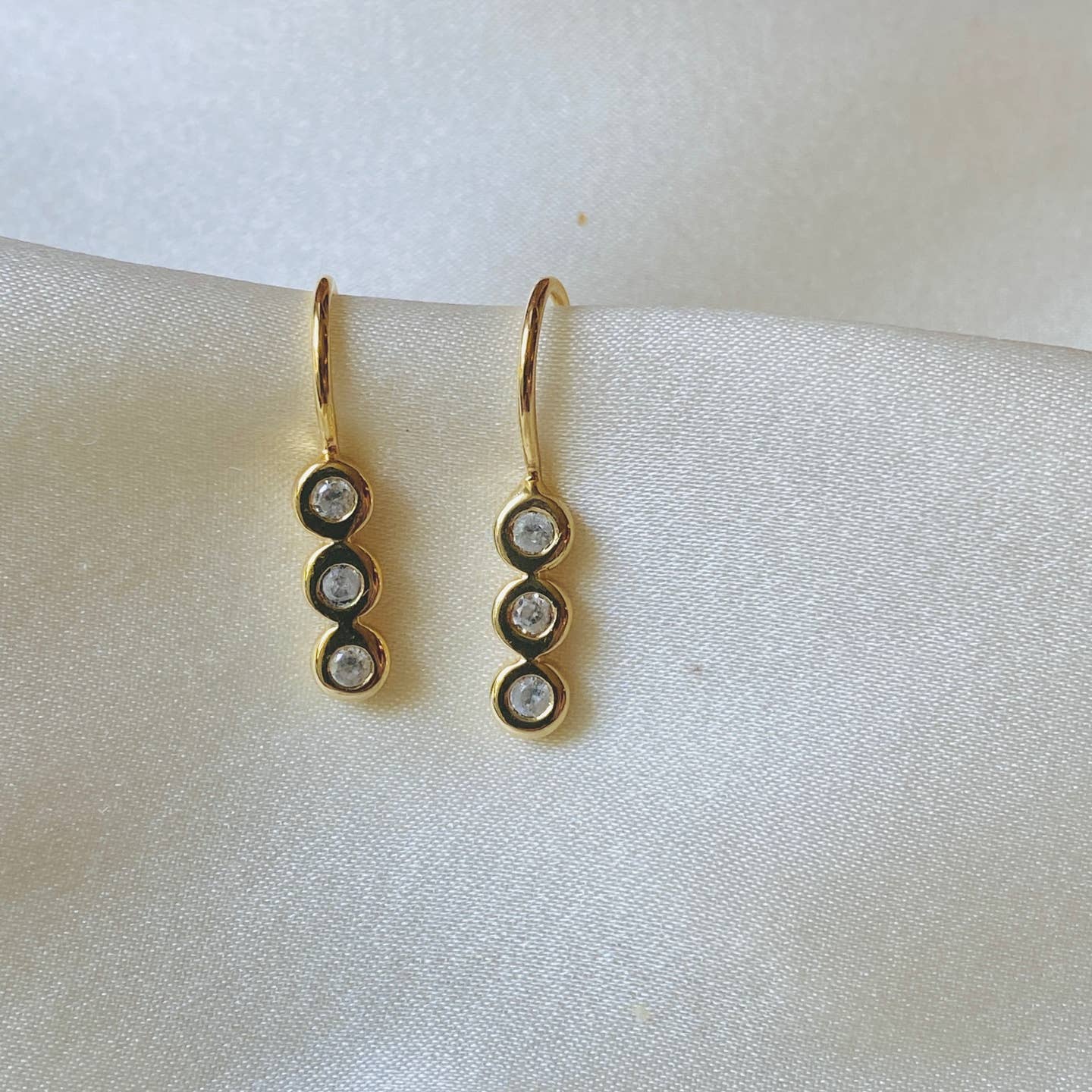 Olga White Topaz Earrings