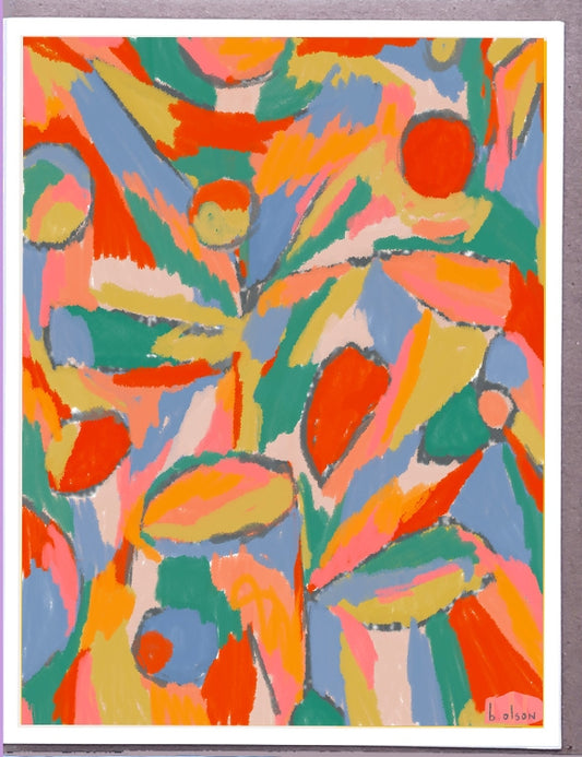 Abstract Floral Card