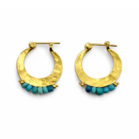 Antique Afghan Turquoise Earrings