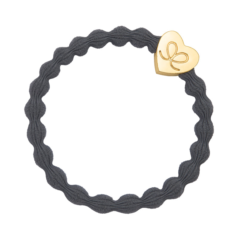 Gold Heart Elastic Hair Tie